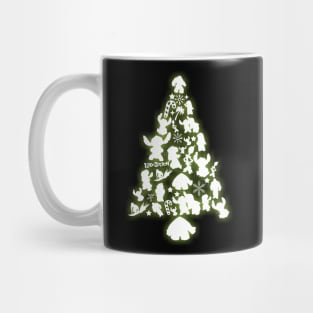 Lilo and Stitch Christmas Tree Silhouette Mug